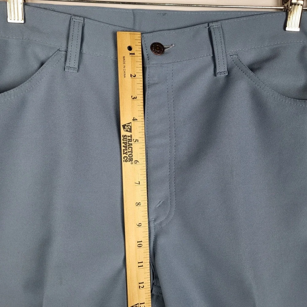 Vintage Levis Polyester Pants Mens 36x30 Blue 70s Western‎ Rockabilly Hippie